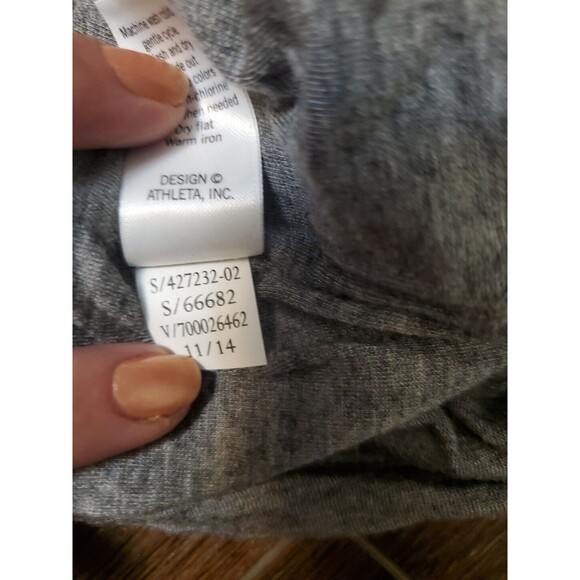 Athleta Womens Solstice Ruched Pencil Skirt Gray Modal Wool Blend Knit Sz Small - Picture 5 of 7